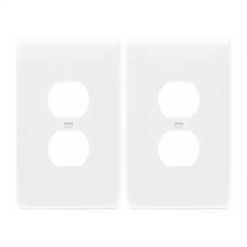 Enerlites Duplex Receptacle One-Gang Wall Plate, Over-Size